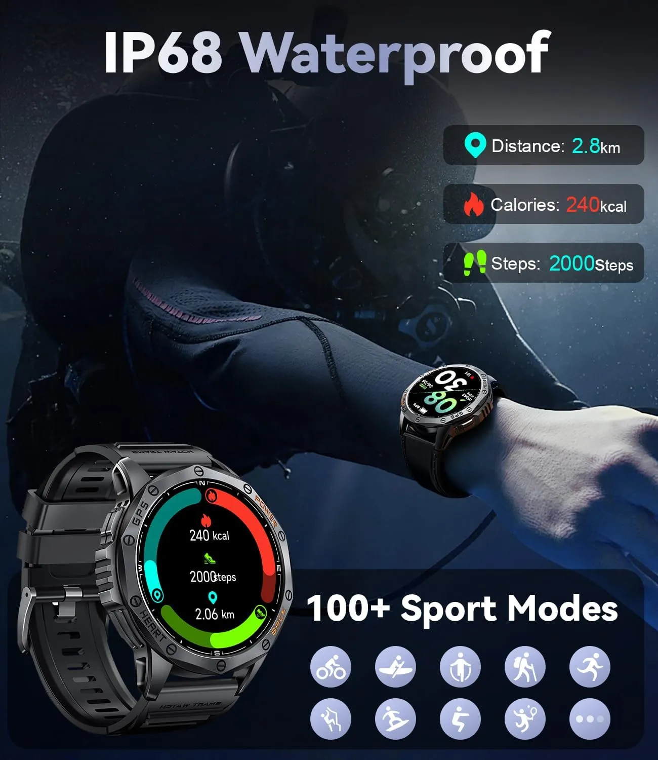 📱 Rugged Smart Watch with GPS 📱