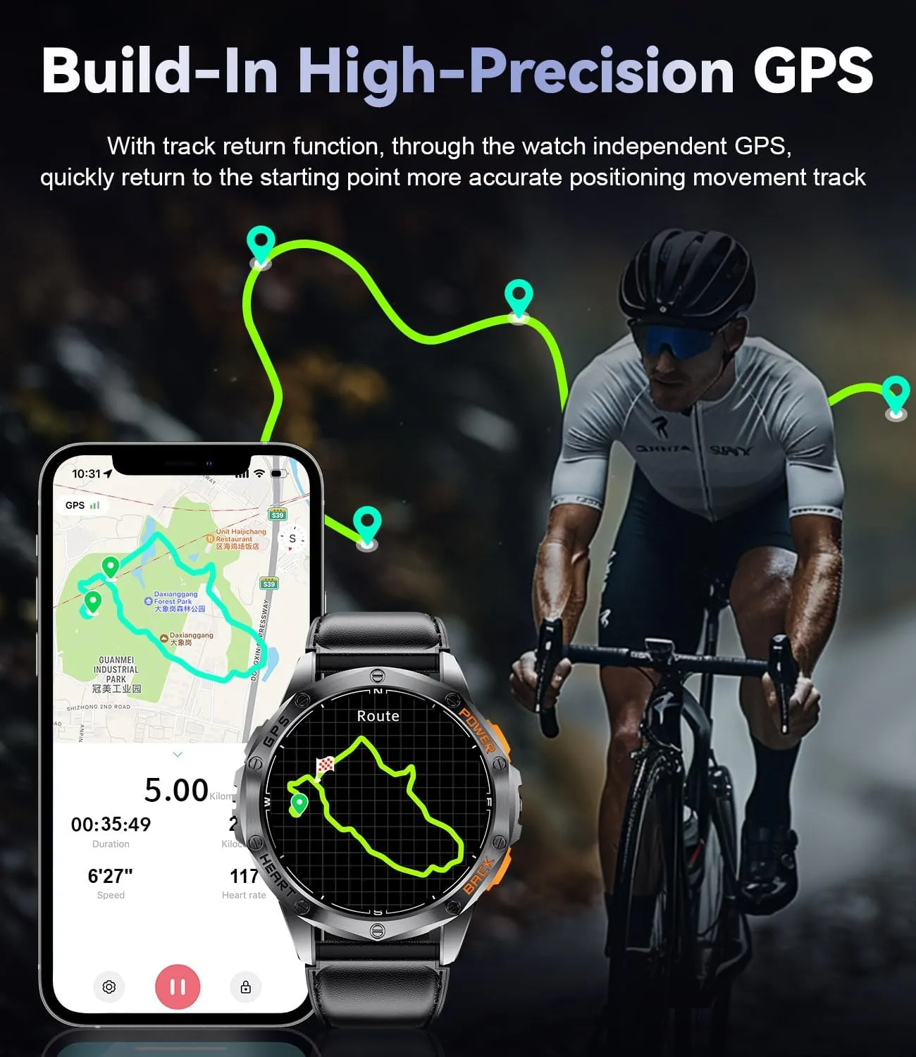 📱 Rugged Smart Watch with GPS 📱