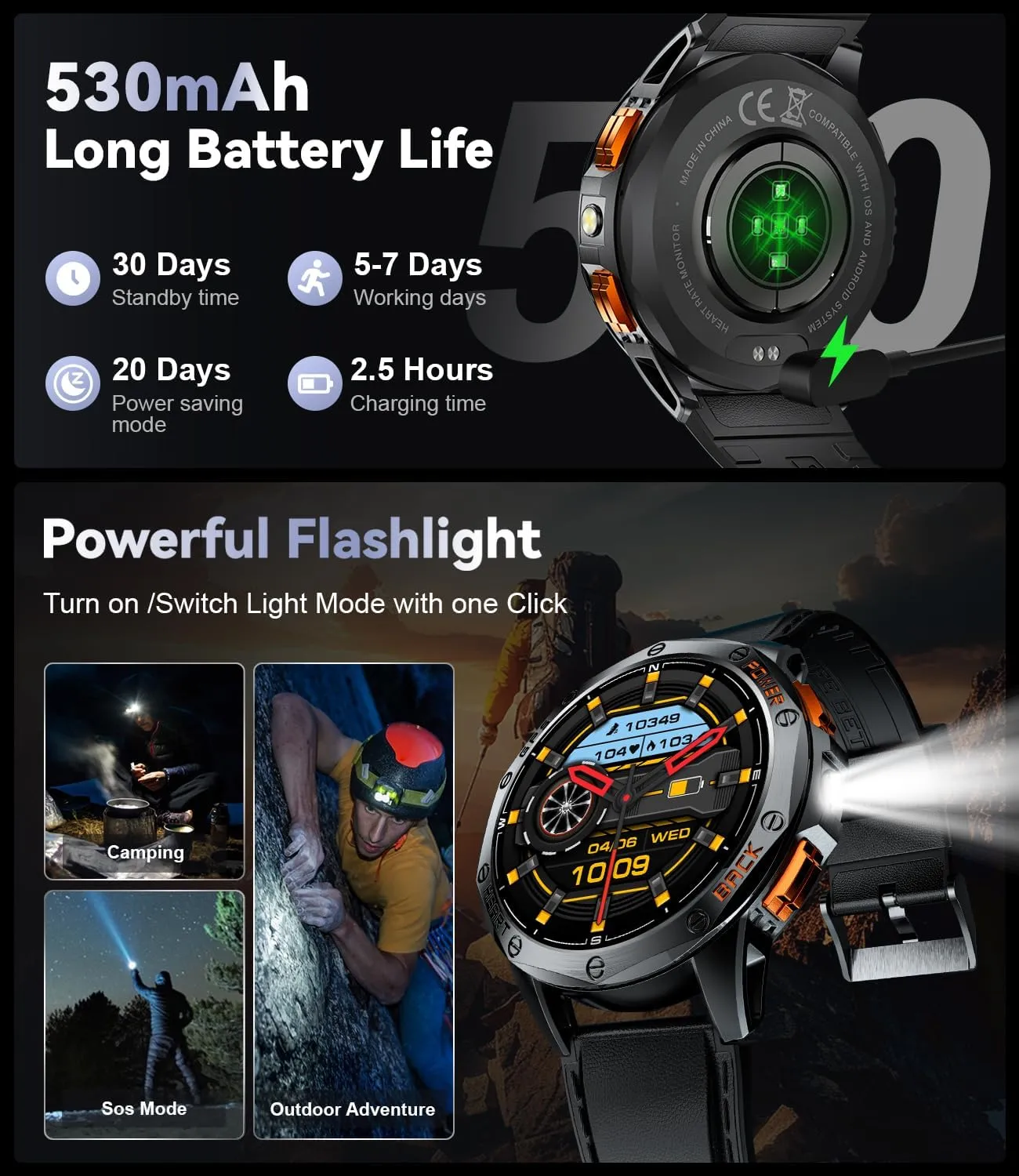 📱 Rugged Smart Watch with GPS 📱