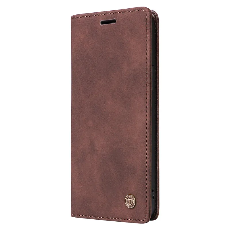 006 Series For iPhone 15 Pro Max Case PU Leather Foldable Stand Phone Cover