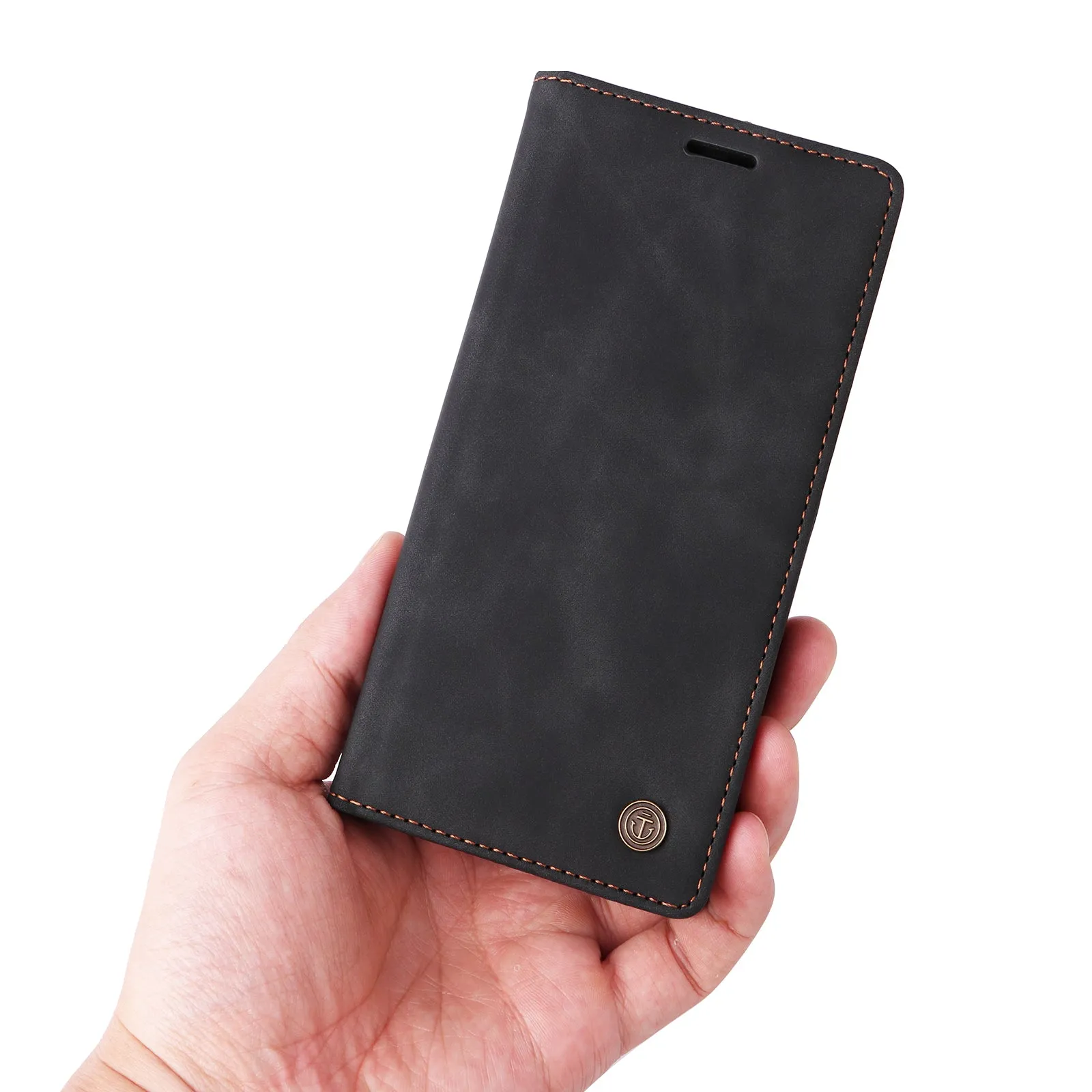 006 Series For iPhone 15 Pro Max Case PU Leather Foldable Stand Phone Cover