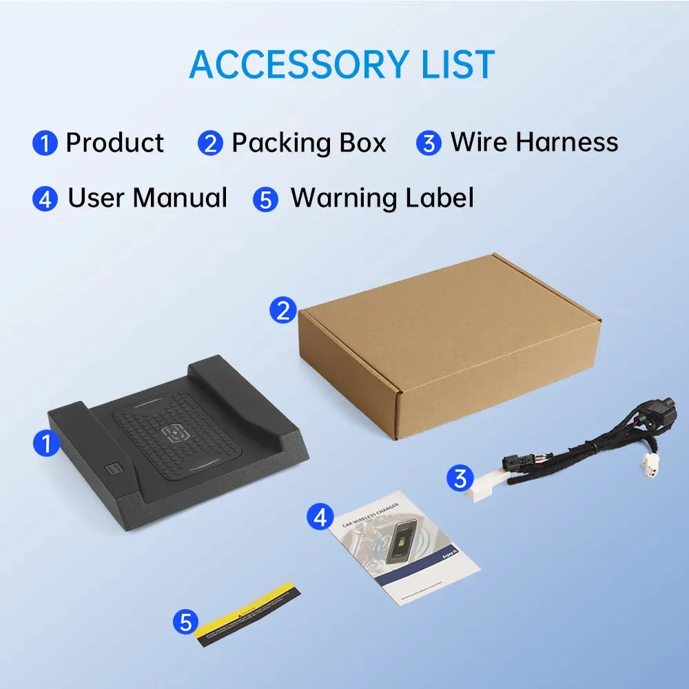 15W Wireless Charger for Corolla Cross 2022-2024