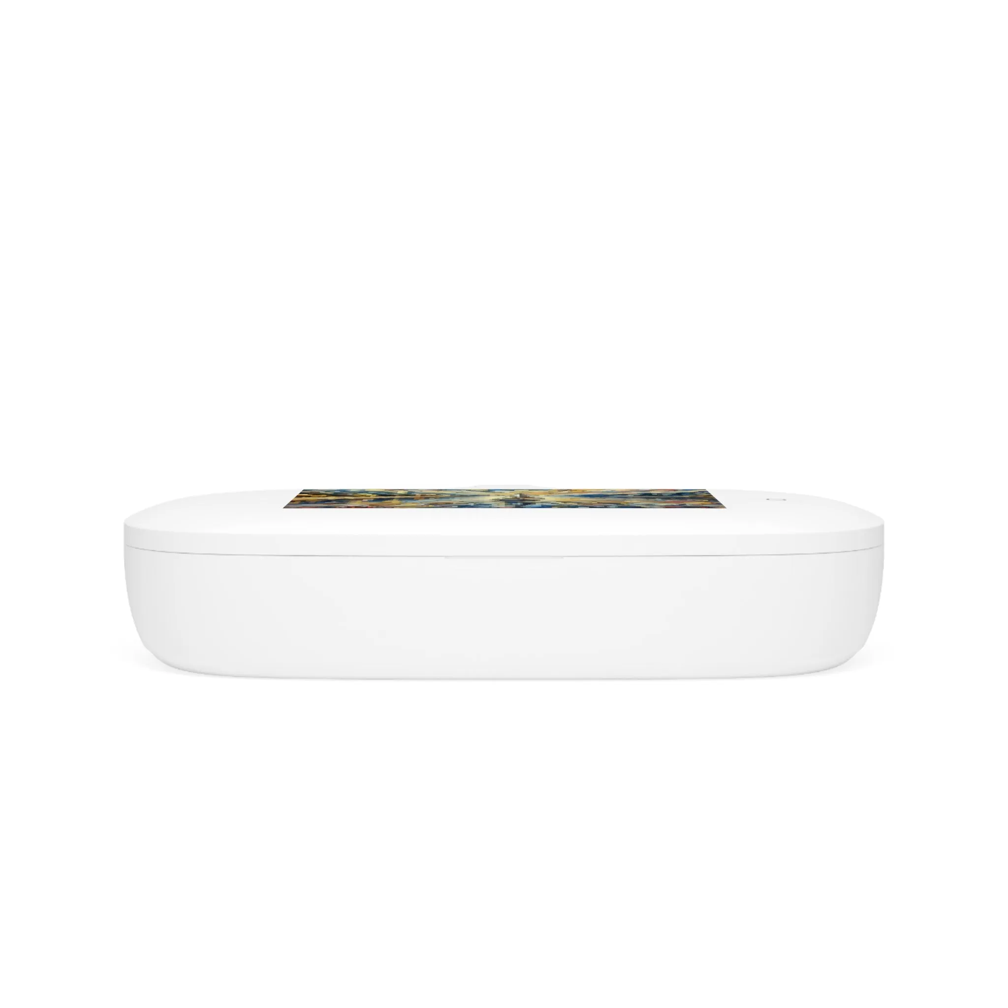 A boat in a stream is colorful UV Phone Sanitizer and Wireless Charging Pad