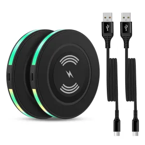 Android Wireless Charger Samsung S24 Fast Charging Pad for Galaxy S24 Ultra S23 FE S22 S21 S20 Z Fold 5/4/3 Z Flip 5/4/3, 15W Wireless Charging Station for iPhone 15 14 13 12 11,Pixel 8 Pro 7 6 5 4 3