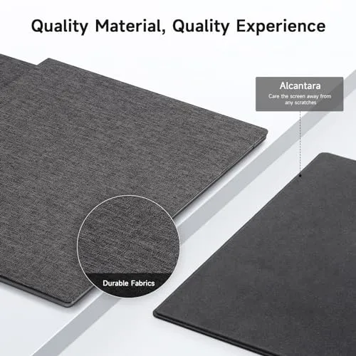 Ayotu Magnetic Folio Case for Remarkable 2 Paper Tablet 10.3" 2020 Released - Program Templates & Replacement Marker Stylus Pen Tips, Fabric Grey