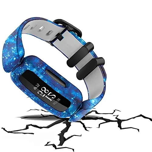 Baaletc Compatible with Fitbit Ace 3 Bands for Kids, Soft Pattern Printed Floral Band Accessories Wristbands Replacement for Fitbit Ace 3 Boys Girls
