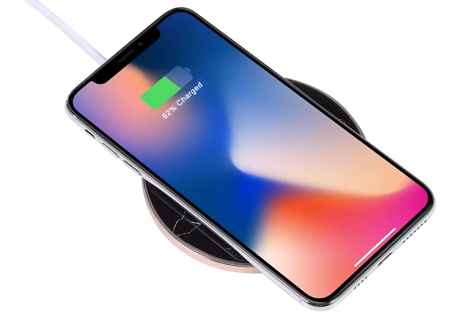 Black Marble Wireless Charging Pad