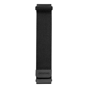 Black OOZOO metal mesh bracelet with black clasp