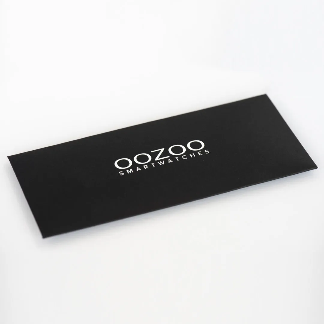 Black OOZOO metal mesh bracelet with black clasp