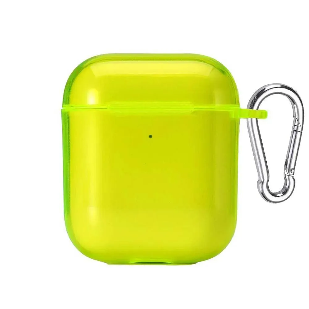 Candy Color AirPods Cover, Soft TPU Silicone Case, Anti-Drop & Dirt-Resistant, Keychain Attachment, Fits AirPods 1, 2, 3, Pro