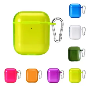 Candy Color AirPods Cover, Soft TPU Silicone Case, Anti-Drop & Dirt-Resistant, Keychain Attachment, Fits AirPods 1, 2, 3, Pro
