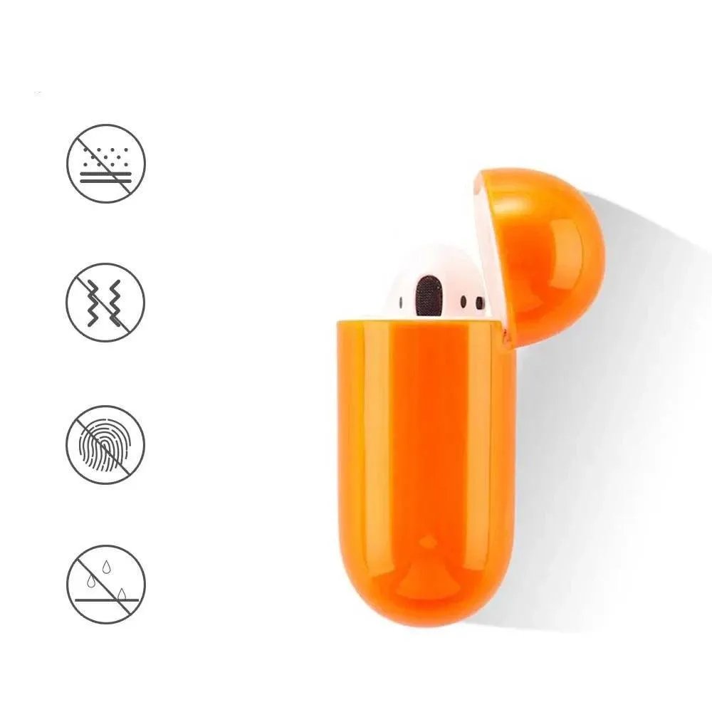 Candy Color AirPods Cover, Soft TPU Silicone Case, Anti-Drop & Dirt-Resistant, Keychain Attachment, Fits AirPods 1, 2, 3, Pro