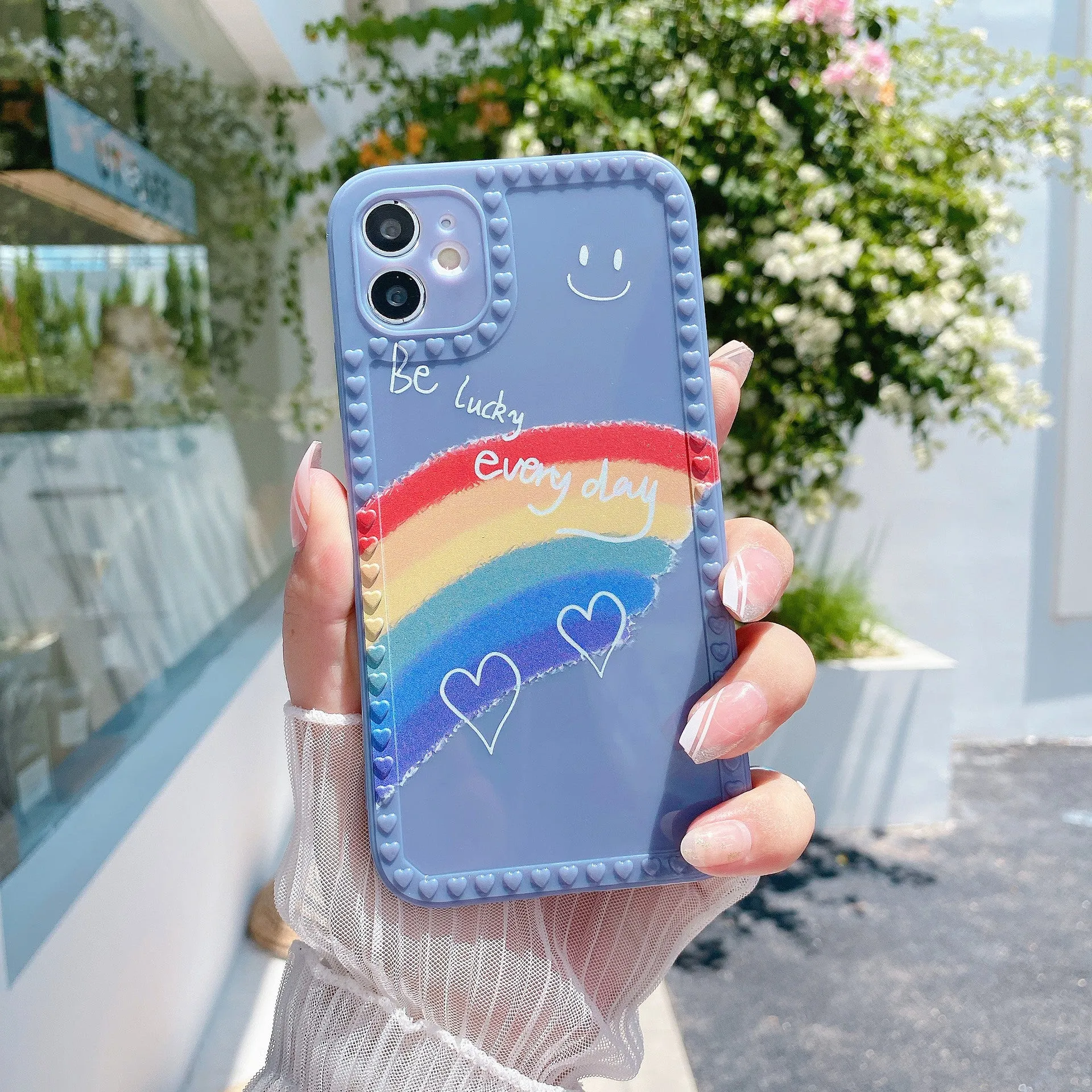 Cartoon Rainbow Chain Protective Cover For iphone12 13 Pro