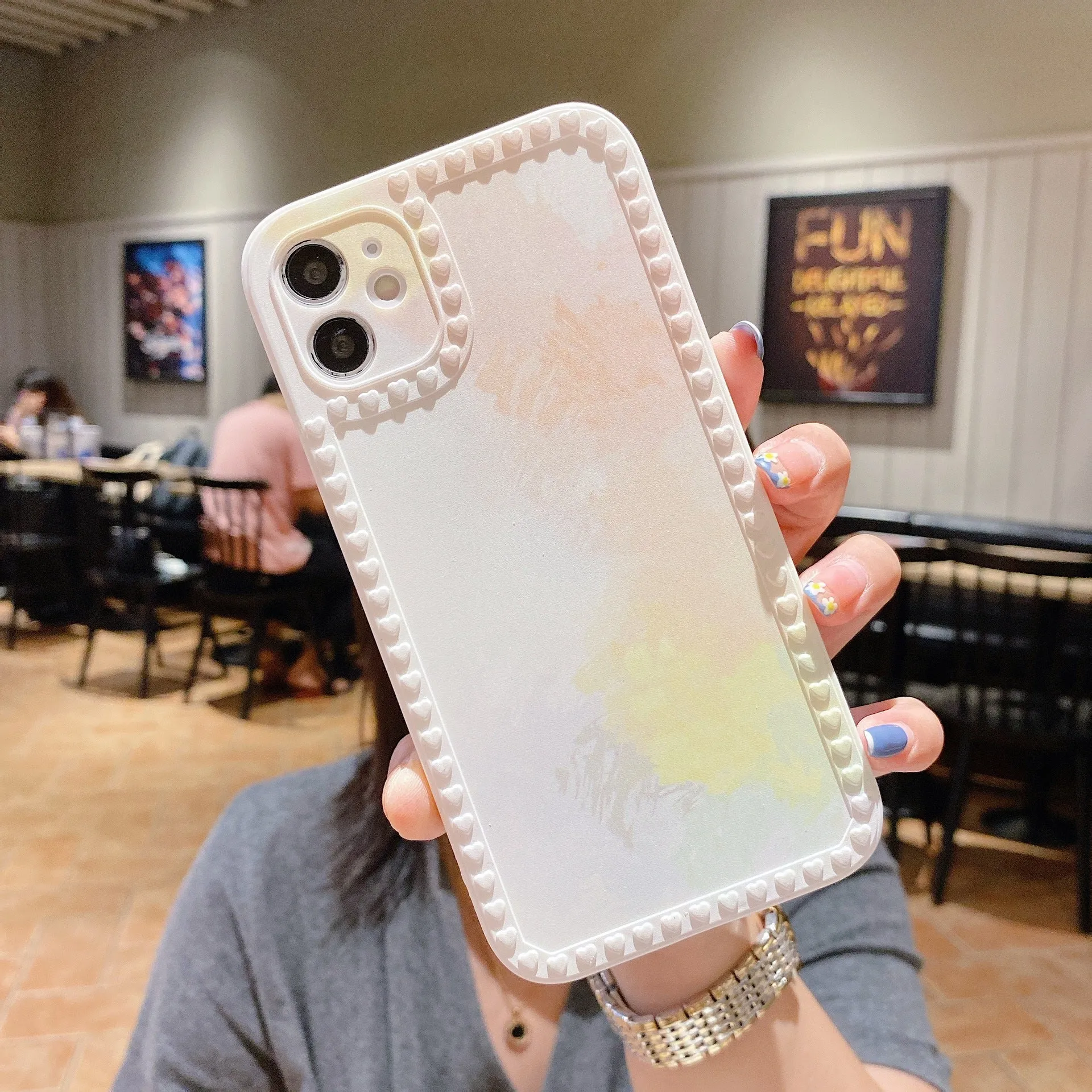 Cartoon Rainbow Chain Protective Cover For iphone12 13 Pro