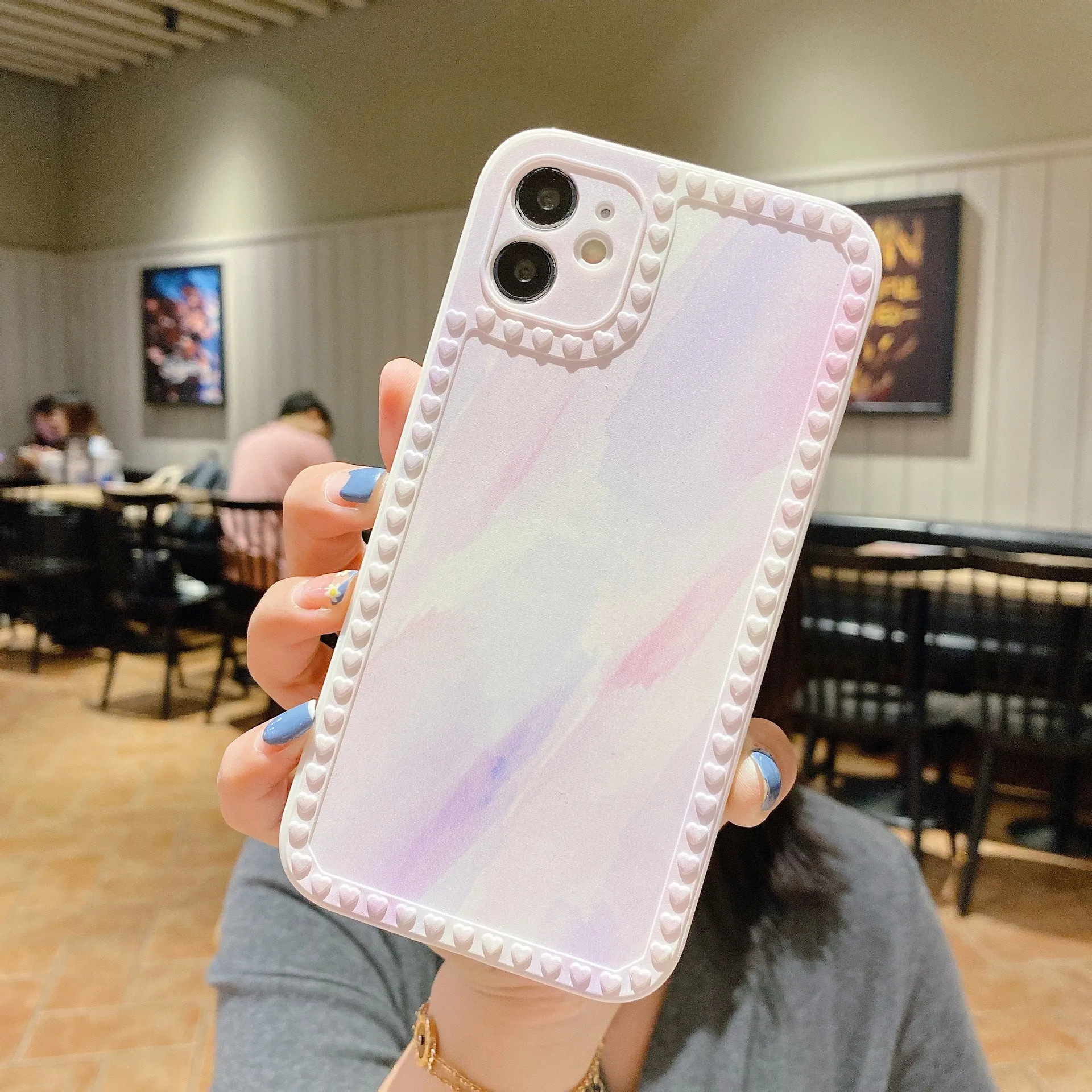 Cartoon Rainbow Chain Protective Cover For iphone12 13 Pro