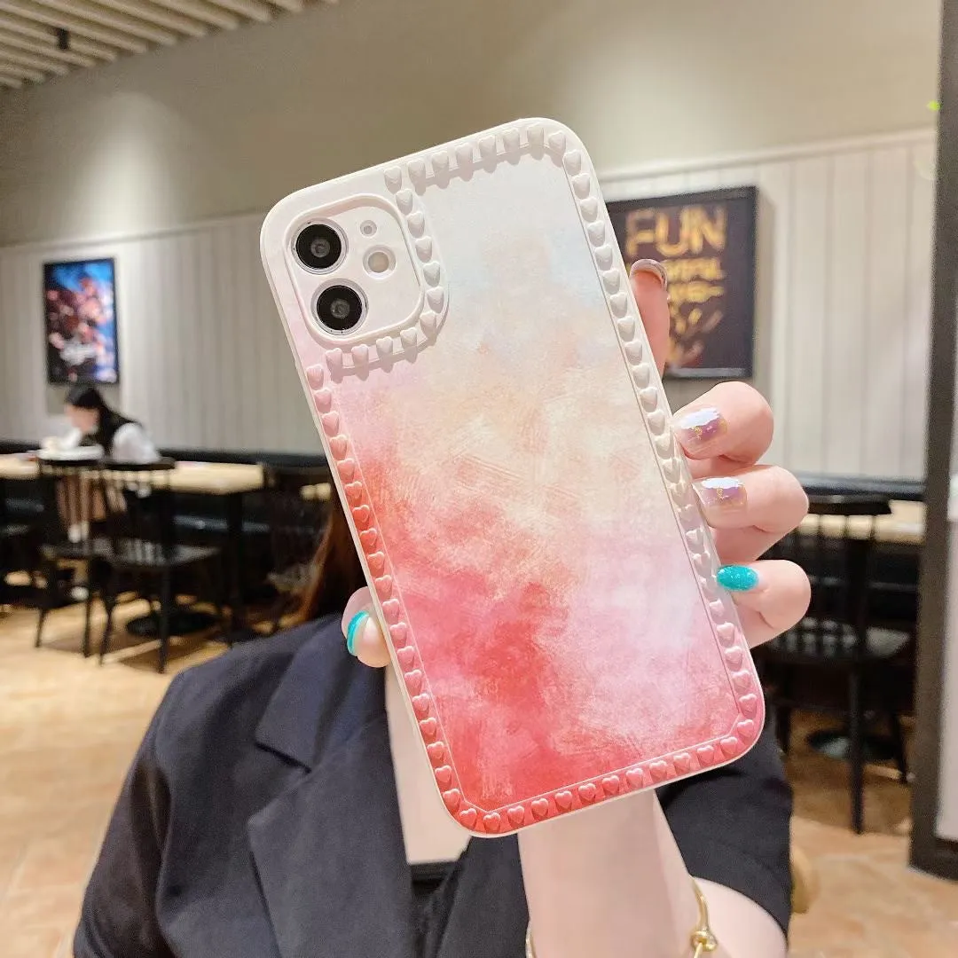 Cartoon Rainbow Chain Protective Cover For iphone12 13 Pro