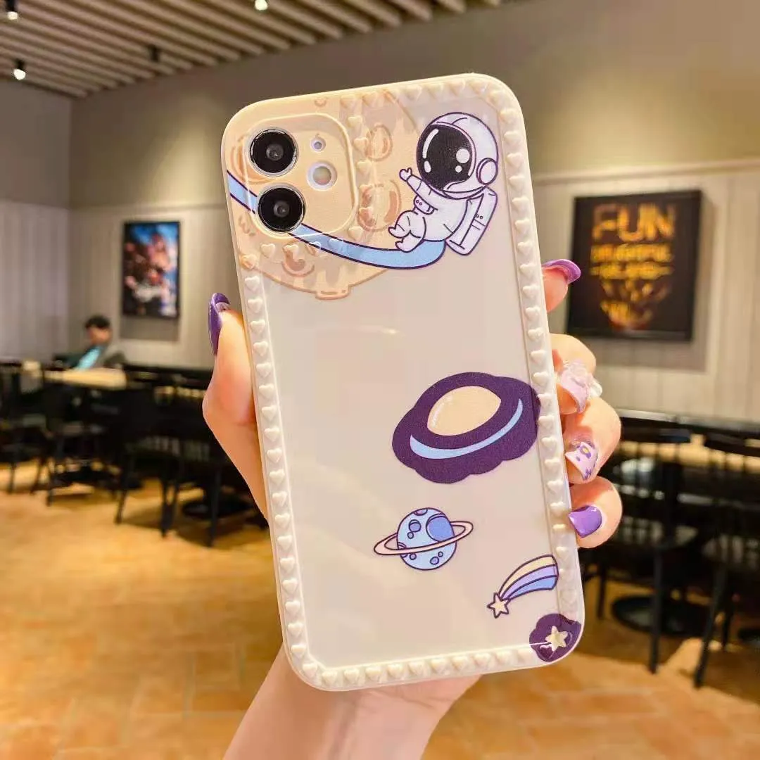 Cartoon Rainbow Chain Protective Cover For iphone12 13 Pro