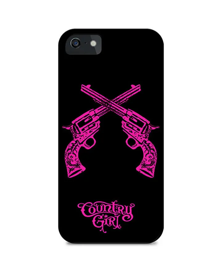 Country Girl¨ Phone Case Pink Cross Guns