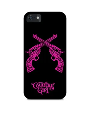 Country Girl¨ Phone Case Pink Cross Guns