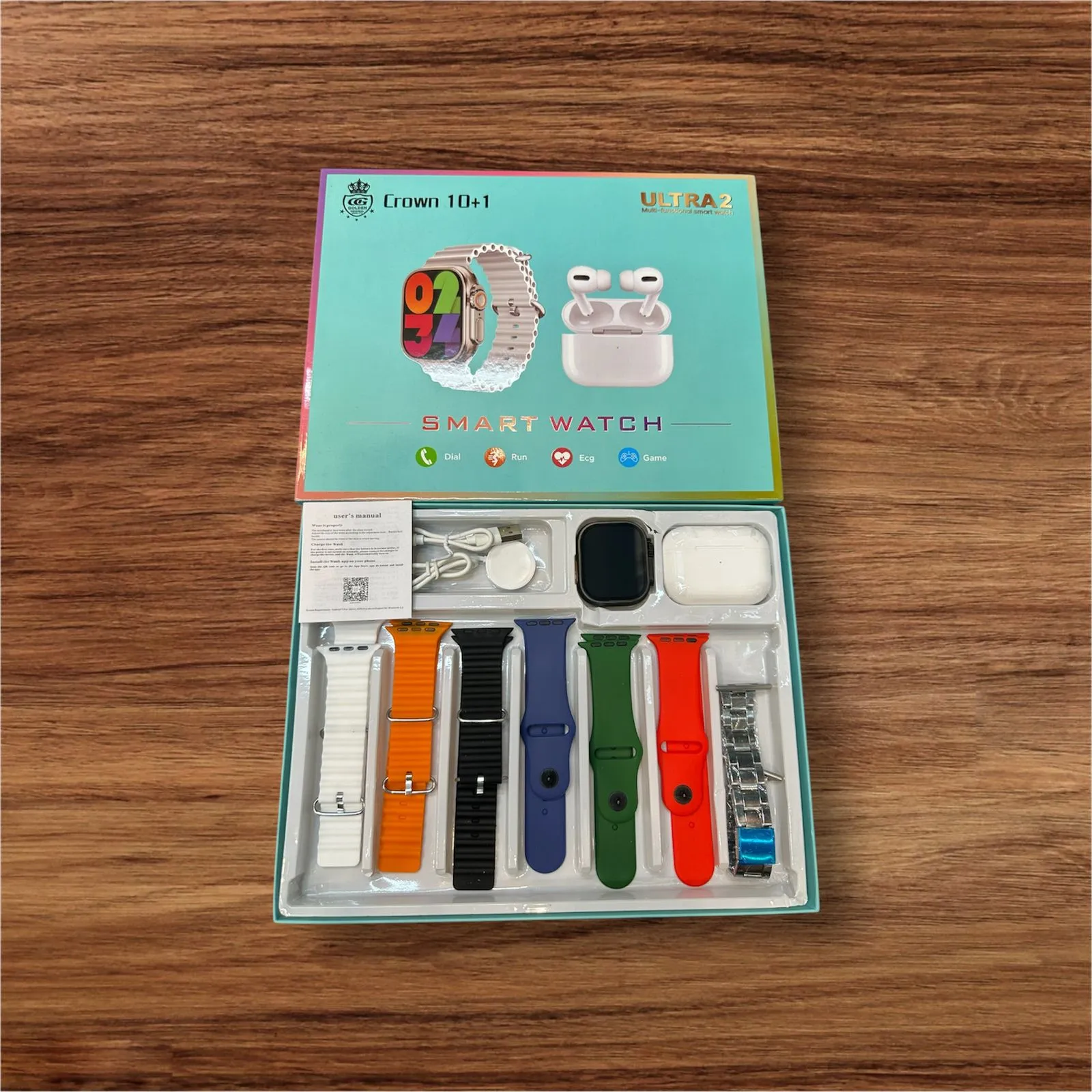 Crown 10 1 Ultra 2 Smart Watch – Premium Multi-Accessory Wearable