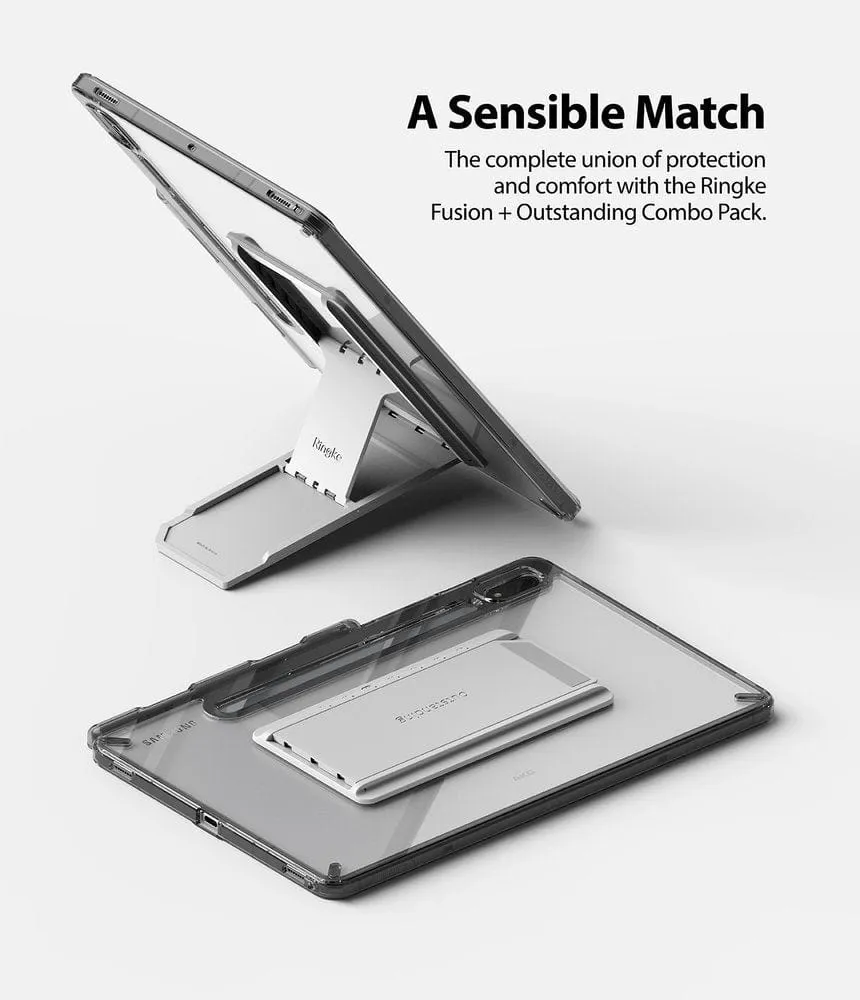 Galaxy Tab S7 / S8 Fusion Smoke Black Case with Stand By Ringke