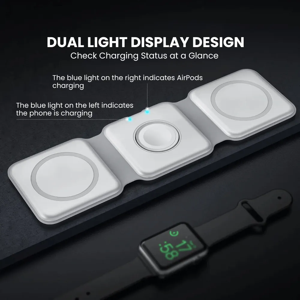 Genus 3-in-1 Foldable Magnetic Wireless Charger