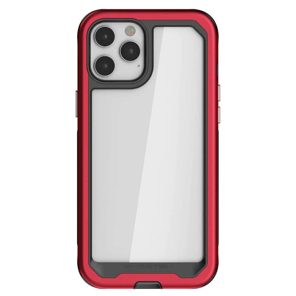 Ghostek Atomic Slim 3 Aluminum Tough Case Cover for Apple iPhone 12 Pro Max - Red