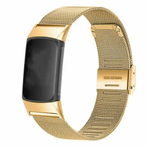Gold Metal Strap for Fitbit Charge 6 Tracker