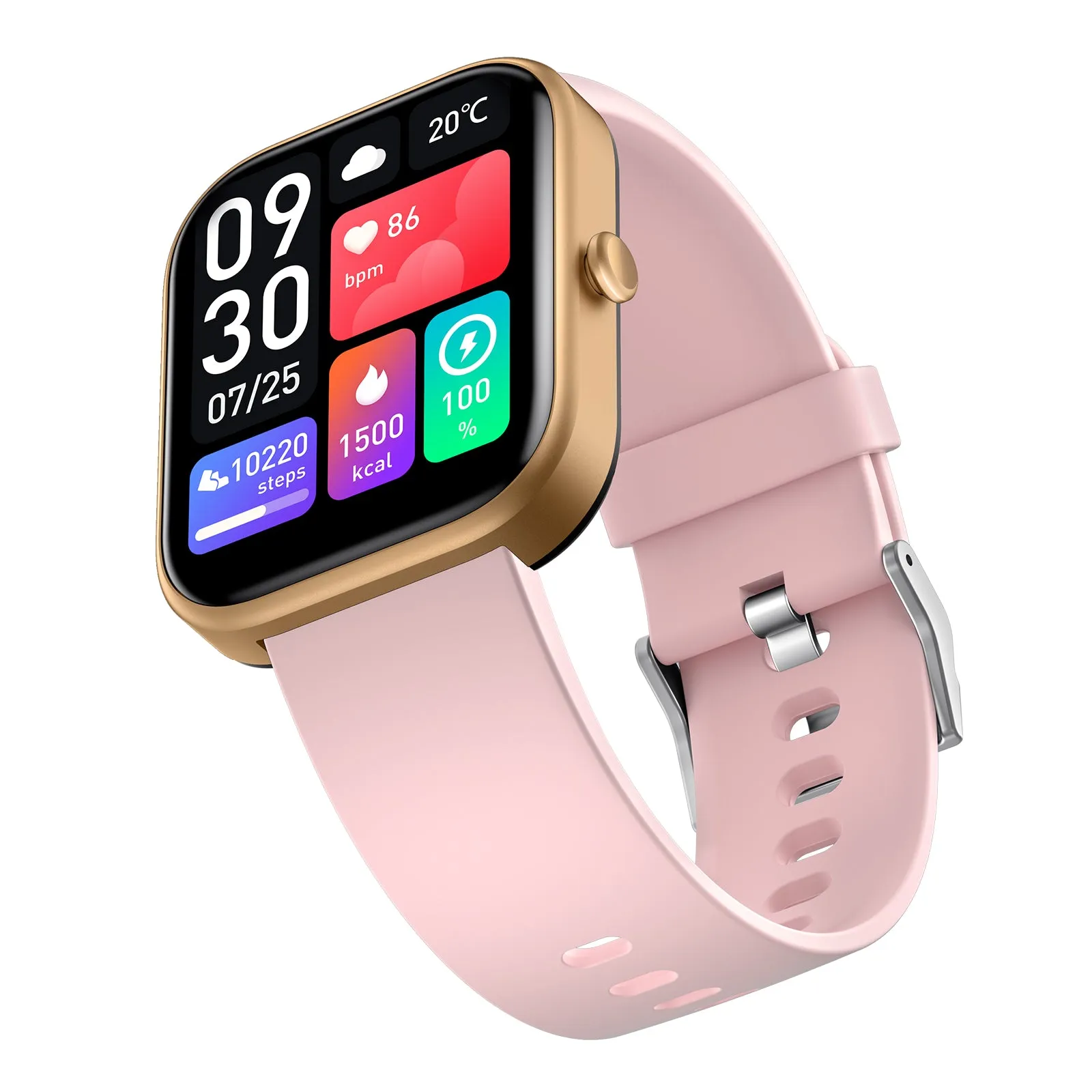 Gold Pink GTS-5 Bluetooth Watch for Android & IOS (Rose Pink)