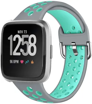Grey/Mint Sports Strap for Versa 2 Fitbit Watch