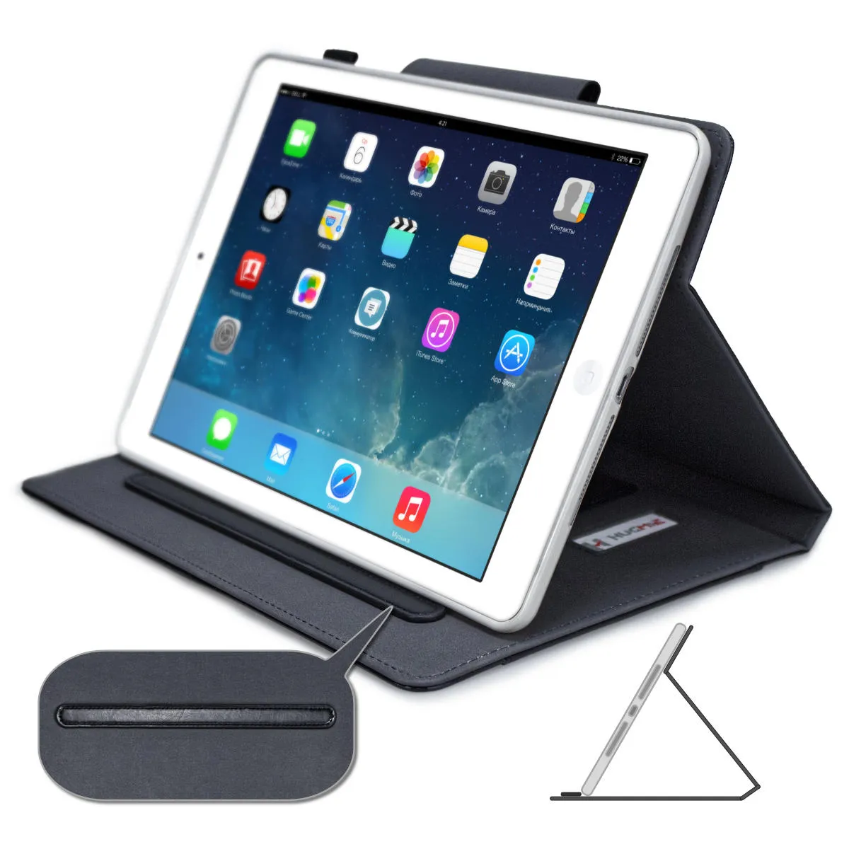 Hugmie® Neoteric Series Samsung Tab T290 Leather Folio Case