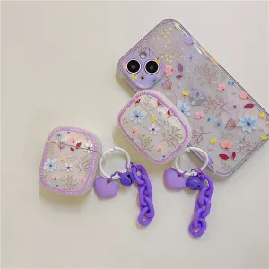 INS Cute daisy floral painted Case For iphone 13 12 11 Pro 12Pro 11Pro X XR XS 7 8Plus for airpods 3 1 2 Pro silicone cover