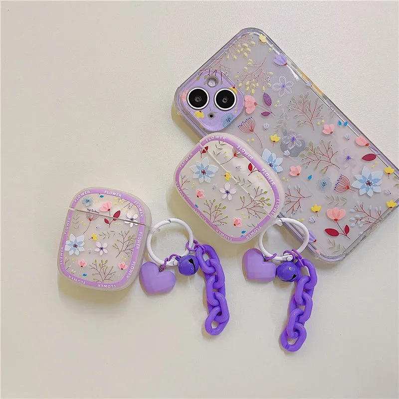 INS Cute daisy floral painted Case For iphone 13 12 11 Pro 12Pro 11Pro X XR XS 7 8Plus for airpods 3 1 2 Pro silicone cover