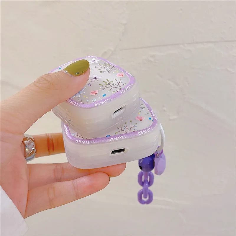 INS Cute daisy floral painted Case For iphone 13 12 11 Pro 12Pro 11Pro X XR XS 7 8Plus for airpods 3 1 2 Pro silicone cover