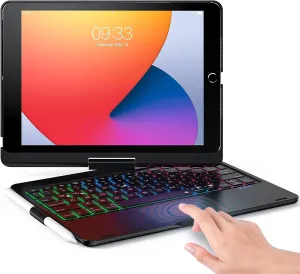 Keyboard Case Compatible with Ipad 10.2 2021 9Th /8Th/7Th Generation & Ipad Pro 10.5 Inch & Ipad Air 3Rd Gen - Wireless Backlight Keyboard with Touchpad for Ipad 10.2/10.5