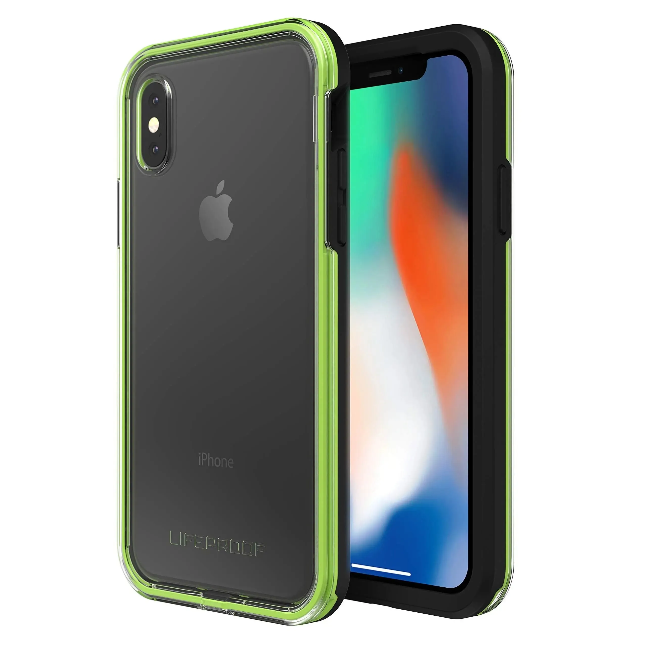 Lifeproof Slam Drop Proof Clear Protective Case For iPhone X/XS Green