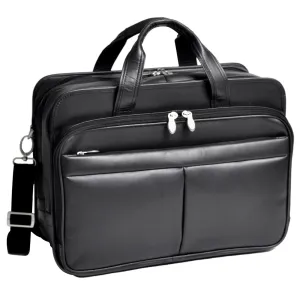 McKlein R Series 8398 Walton Leather Expandable Double Compartment Laptop Case