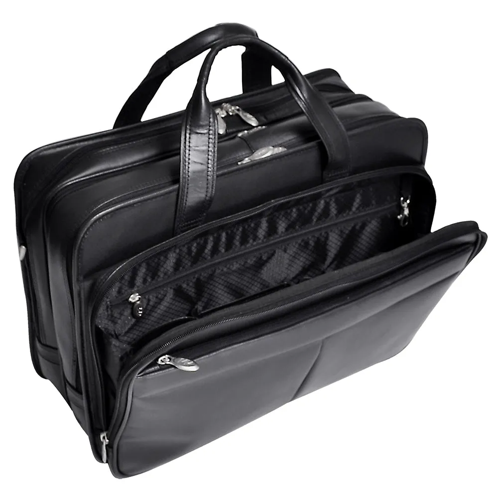 McKlein R Series 8398 Walton Leather Expandable Double Compartment Laptop Case