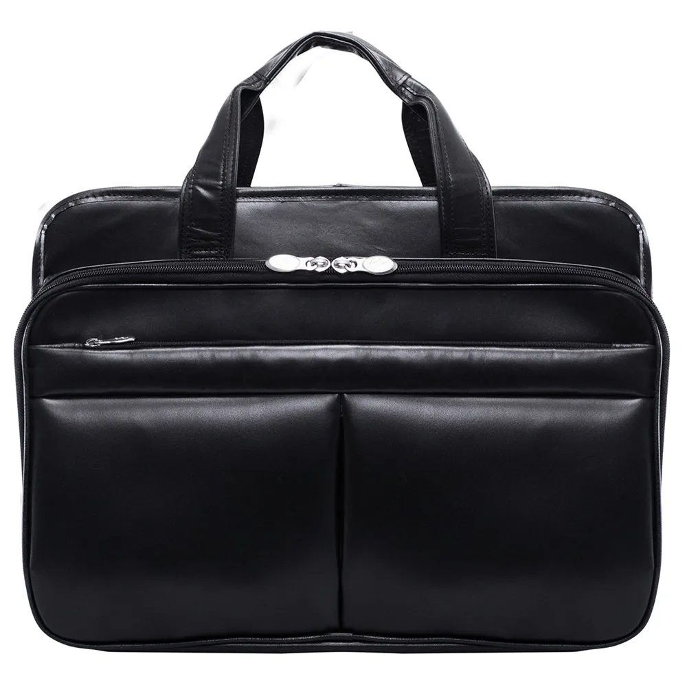 McKlein R Series 8398 Walton Leather Expandable Double Compartment Laptop Case