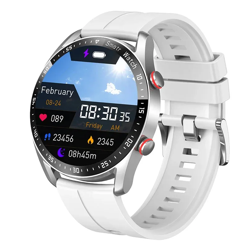 Men's Bluetooth Smartwatch with ECG PPG, Blood Pressure Monitor, Fitness Tracker, Waterproof Sports Watch with Call Function & Box