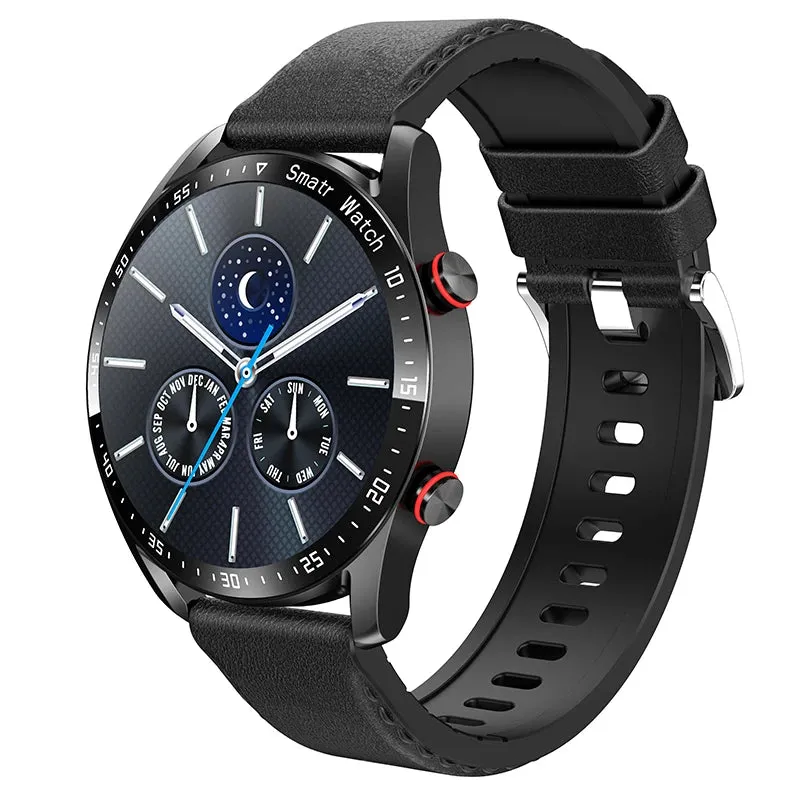 Men's Bluetooth Smartwatch with ECG PPG, Blood Pressure Monitor, Fitness Tracker, Waterproof Sports Watch with Call Function & Box