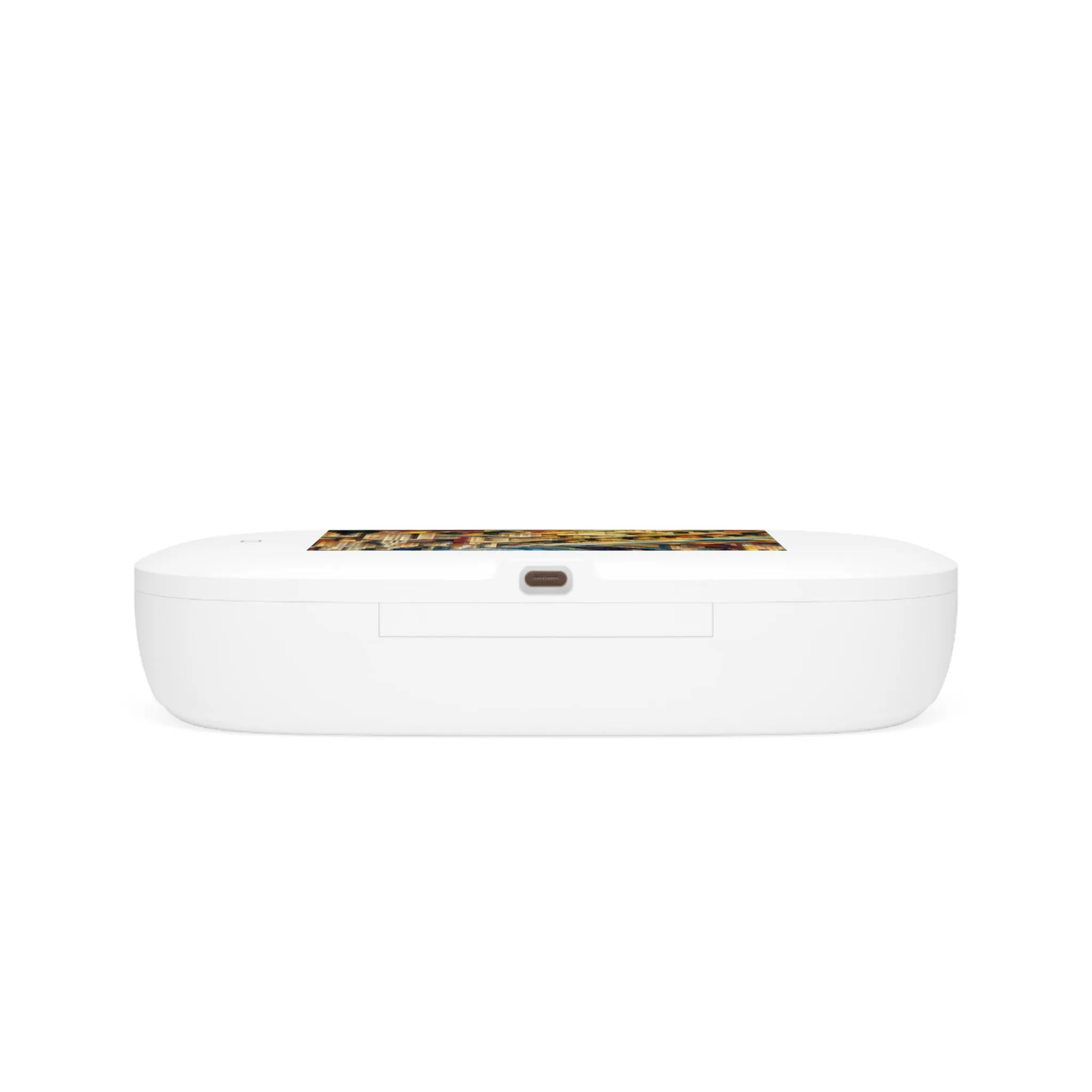 Modern cityscape UV Phone Sanitizer and Wireless Charging Pad