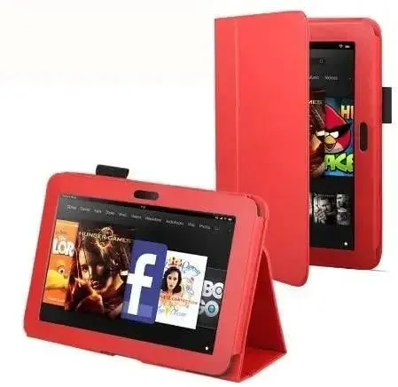 MOFRED Red Case for 6" Kindle Tablet, with screen protector & stylus, New