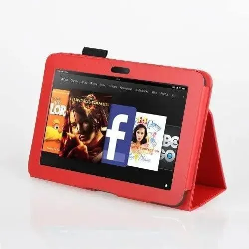 MOFRED Red Case for 6" Kindle Tablet, with screen protector & stylus, New