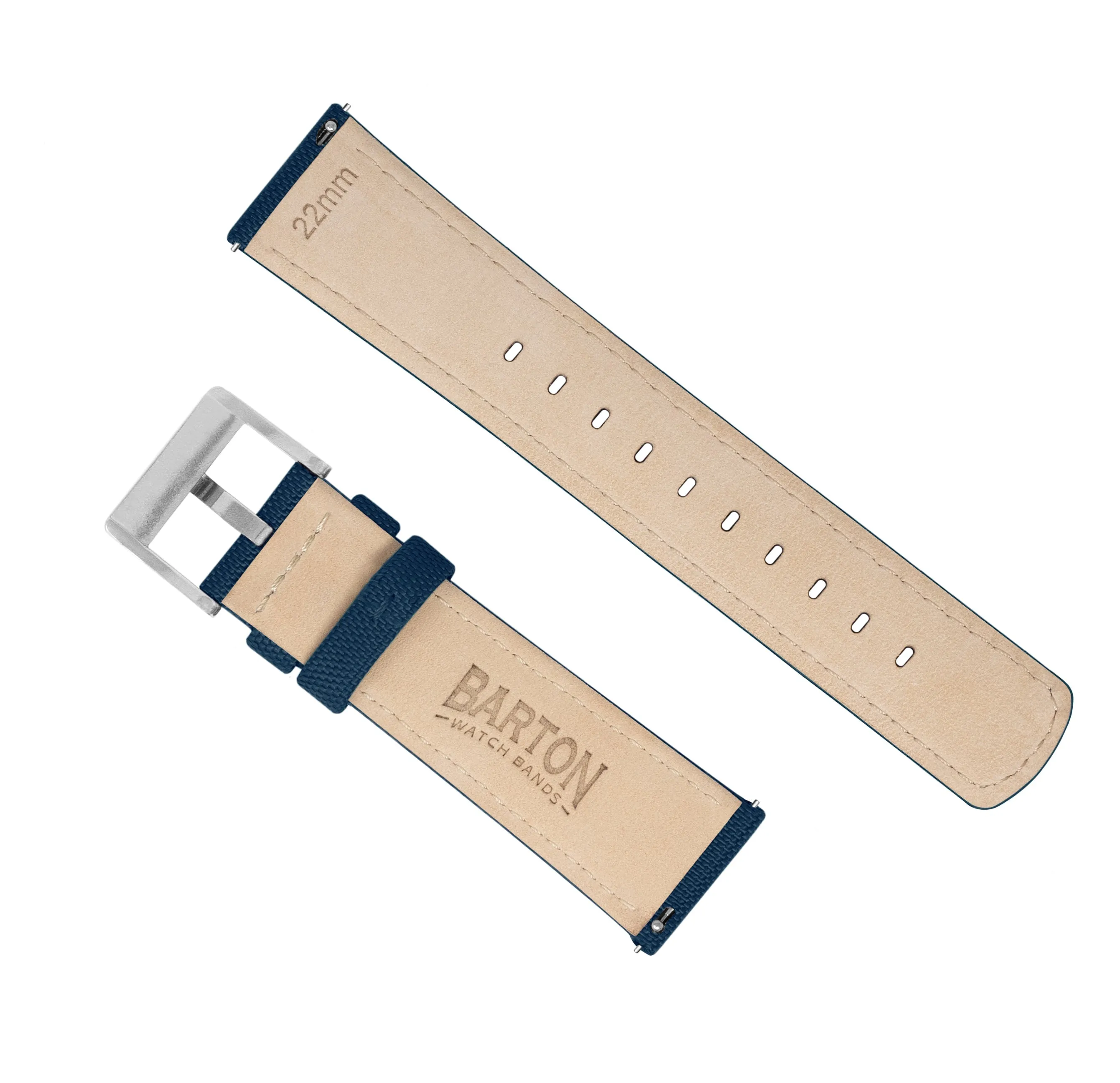 Navy Blue Sailcloth Quick Release Watch Band