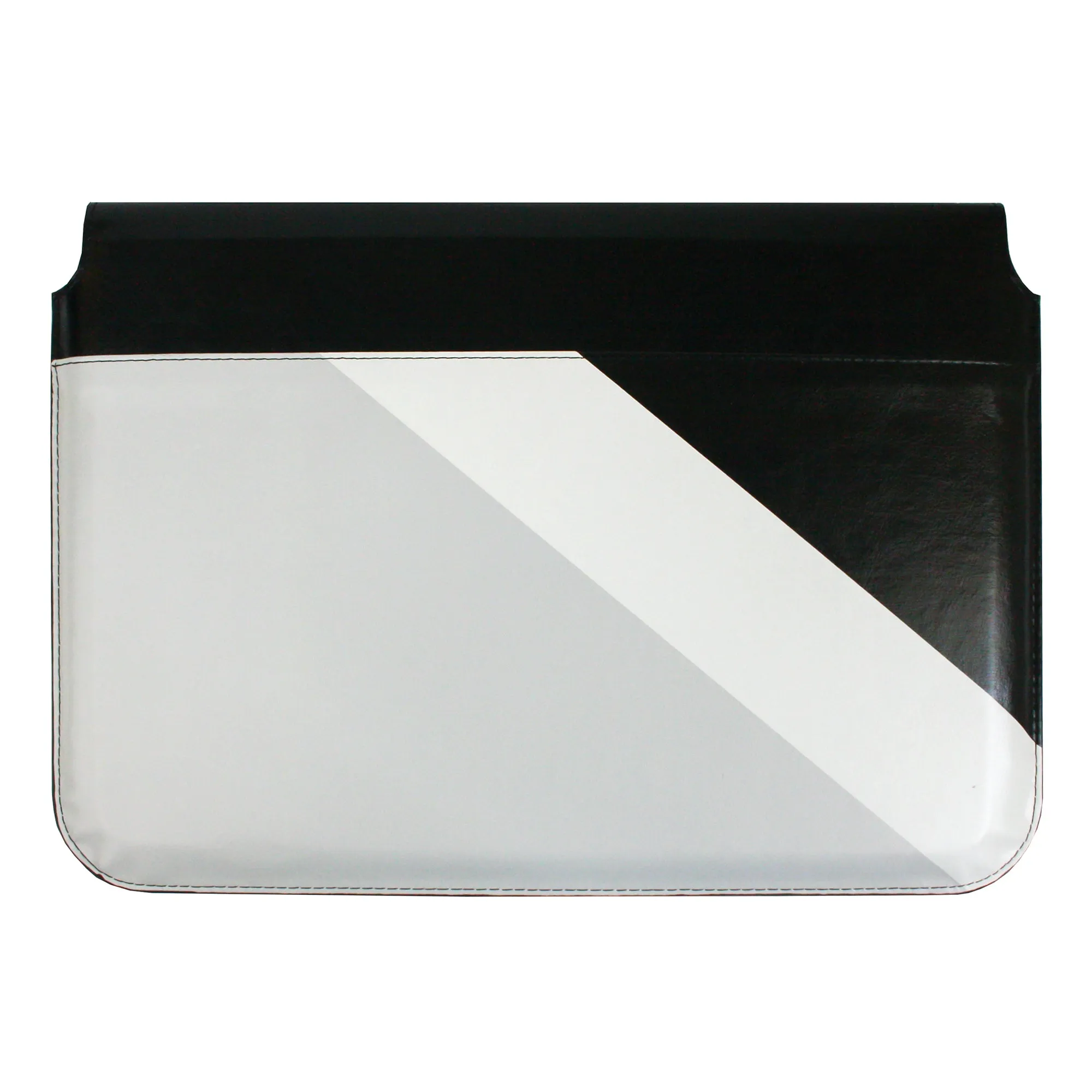 PU Leather Magnetic Folio - Black Grey