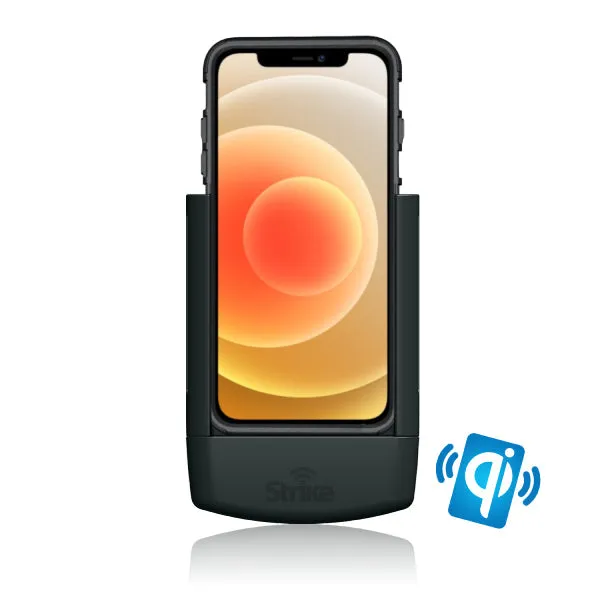Strike Alpha in-car Cradle for iPhone 12 & 12 Pro Wireless Charging Car Phone Holder that work with Strike Rugged Case On
