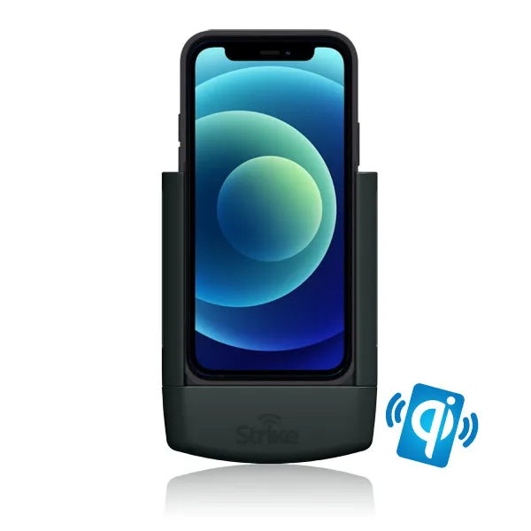 Strike Alpha in-car Cradle for iPhone 12 Mini Wireless Charging Car Phone Holder that work with Apple Case On