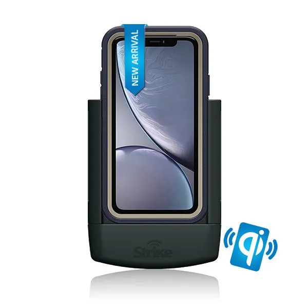 Strike Alpha in-car Cradle for iPhone XR Wireless Charging that work with OtterBox Defender Case On