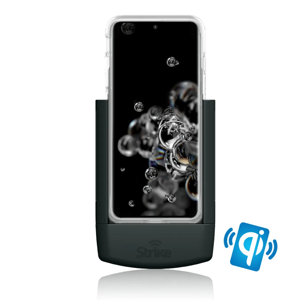 Strike Alpha in-car Cradle for Samsung Galaxy S20 Ultra 5G Wireless Charging with Strike Case On DIY Kit
